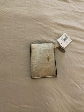 Coach Cross Grain Leather Card Case Key Chain